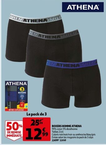 Athena Boxers Homme Le pack de 3