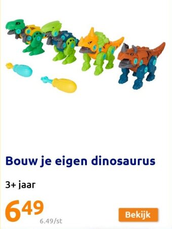 Action Bouw je eigen dinosaurus aanbieding