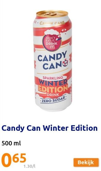 Action Candy Can Winter Edition 500ml aanbieding