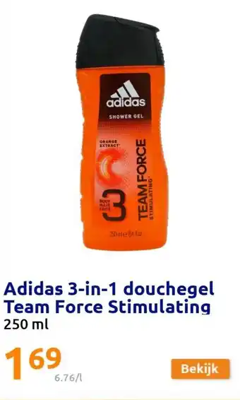 Adidas 3-in-1 douchegel Team Force Stimulating 250ml
