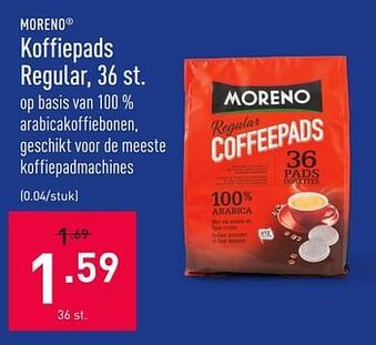 ALDI Koffiepads regular aanbieding