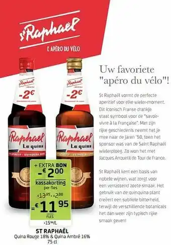 St raphaël quina rouge + quina ambré