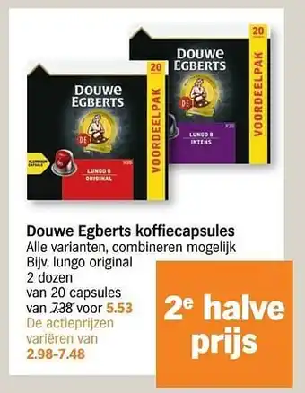 Albert Heijn Douwe egberts koffiecapsules aanbieding