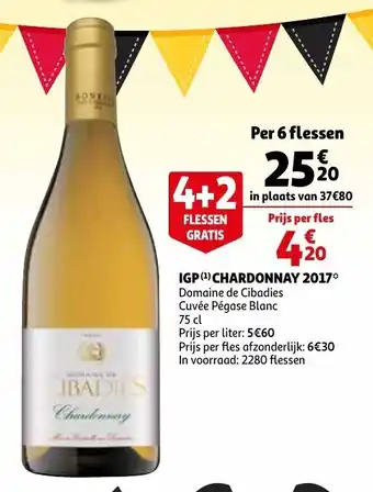 Auchan IGP Chardonnay 2017 aanbieding