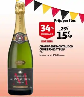 Auchan Champagne Montaudon Cuvée Fondateur aanbieding