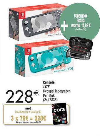 Cora Console lite aanbieding