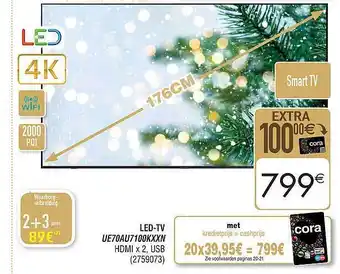 Cora Led-tv 176 cm aanbieding