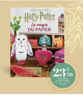 Cora Harry potter, la magie du papier aanbieding