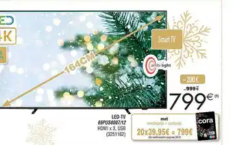 Cora Led-tv 164 cm aanbieding