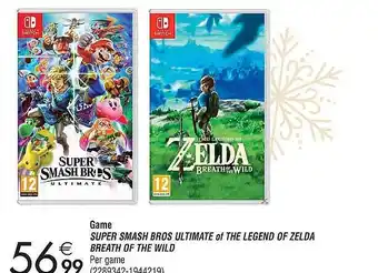 Game super smash bros ultimate of the legend of zelda breath of the wild