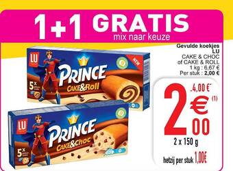 Cora Gevulde koekjes lu cakde & choc of cake & roll aanbieding