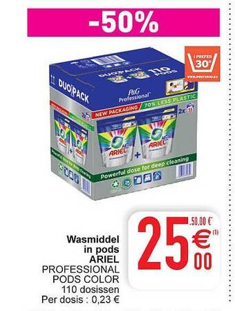 Cora Wasmiddel in pods ariel aanbieding