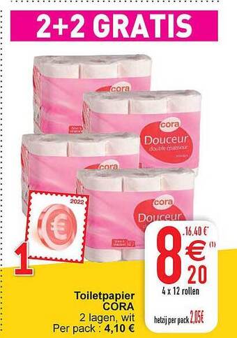 Cora Toiletpapier aanbieding