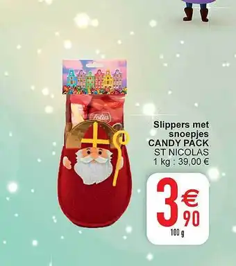 Cora Slippers met snoepjes candy pack st nicolas aanbieding