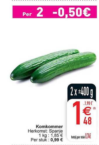Cora Komkommer aanbieding