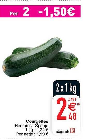 Cora Courgettes aanbieding