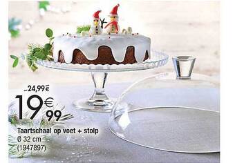 Cora Taartschaal op voet + stolp aanbieding