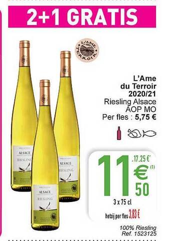 Cora L'ame du terroir riesling alsace aanbieding