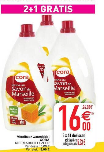 Cora Vloeibaar wasmiddel aanbieding