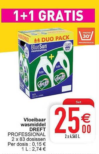 Cora Vloeibaar wasmiddel dreft aanbieding