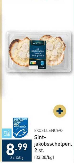 ALDI Excellence sintjakobsschelpen aanbieding