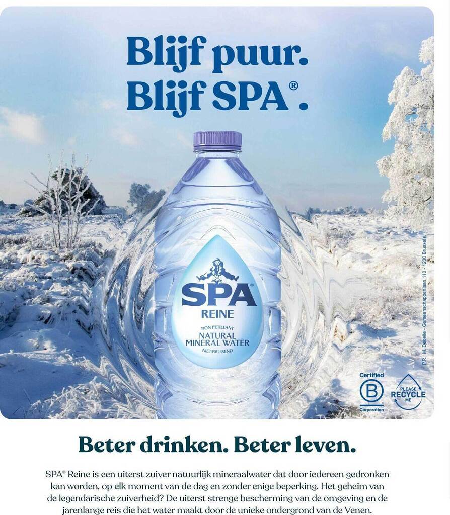 Spa reine natural mineral water promotie bij ALDI