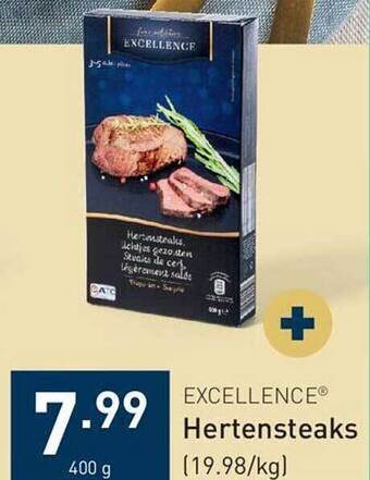 ALDI Excellence hertensteaks aanbieding
