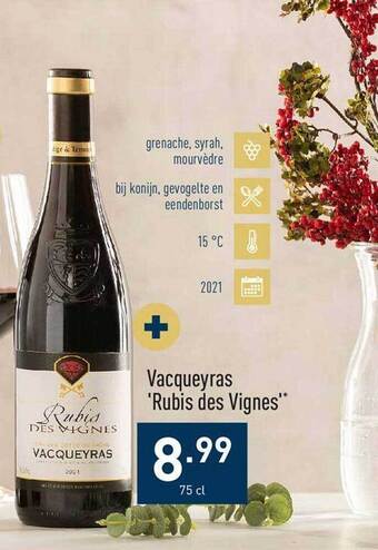ALDI Vacqueyras rubis des vignes aanbieding