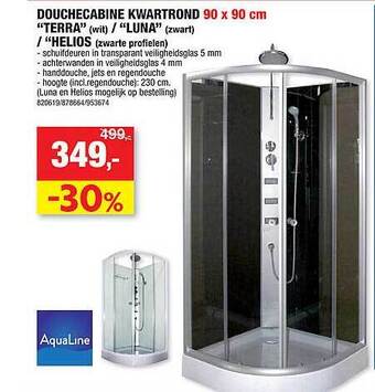 Hubo Douchecabine kwartrond aanbieding