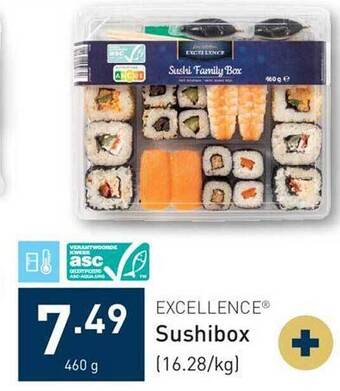 ALDI Excellence sushibox aanbieding