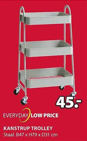 Jysk Kanstrup trolley aanbieding