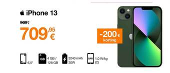 Orange Iphone 13 aanbieding