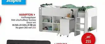 Weba Hampton halfhoogslaper met uitschuifbaar bureau aanbieding