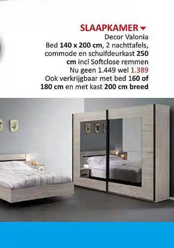 Weba Slaapkamer decor valonia aanbieding