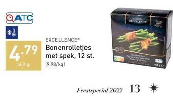 ALDI Excellence bonenrolletjes met spek aanbieding