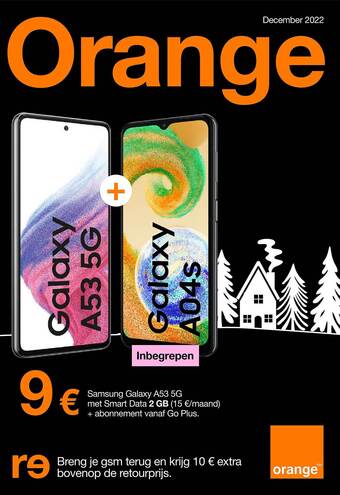 Orange Samsung galaxy a53 5g aanbieding