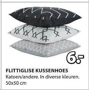 Jysk Flittiglise kussenhoes aanbieding