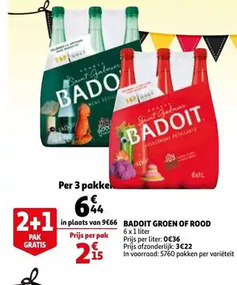 Auchan Badoit Groen of Rood aanbieding