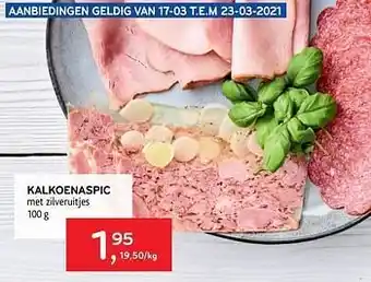Kalkoenaspic met zilveruitjes 100g