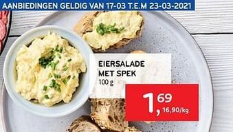 Alvo Eiersalade met spek 100g aanbieding