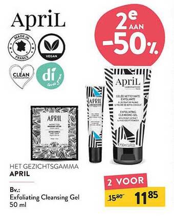 Di April exfoliating cleansing gel aanbieding