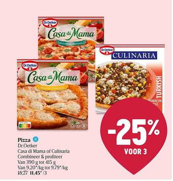 Delhaize Pizza dr oetker aanbieding