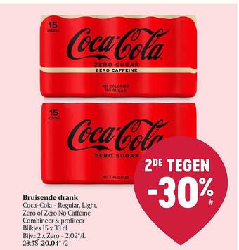 Delhaize Bruisende drank cocacola aanbieding