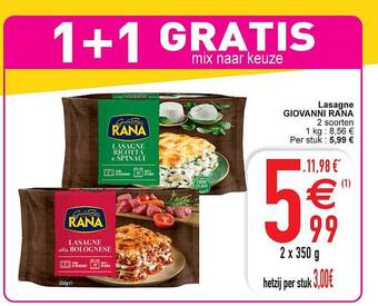 Cora Lasagne giovanni rana aanbieding