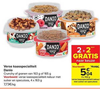 Carrefour Verse kaasspecialiteit danio aanbieding
