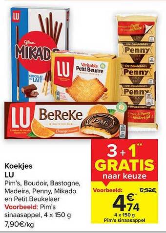Carrefour Koekjes lu aanbieding