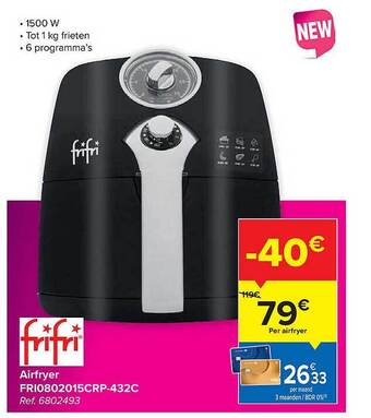 Carrefour Frifri airfryer aanbieding