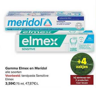Carrefour Gamma elmex en meridol aanbieding