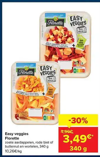 Carrefour Easy veggiers florette aanbieding