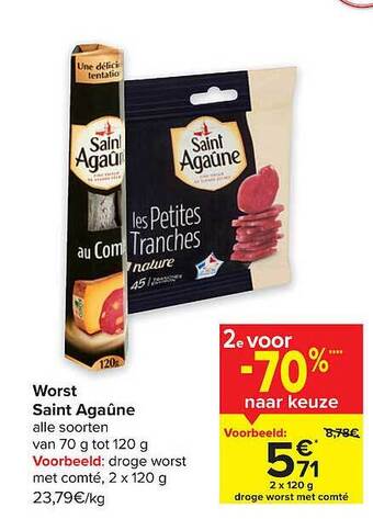 Carrefour Worst saint agaûne aanbieding